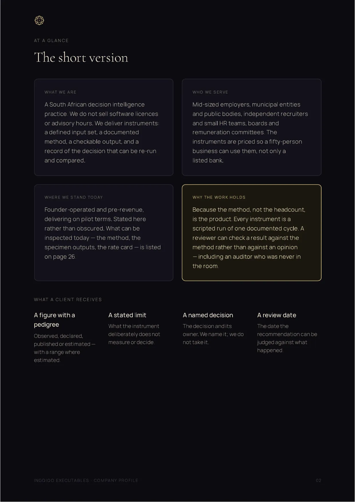 Company Profile, page 2