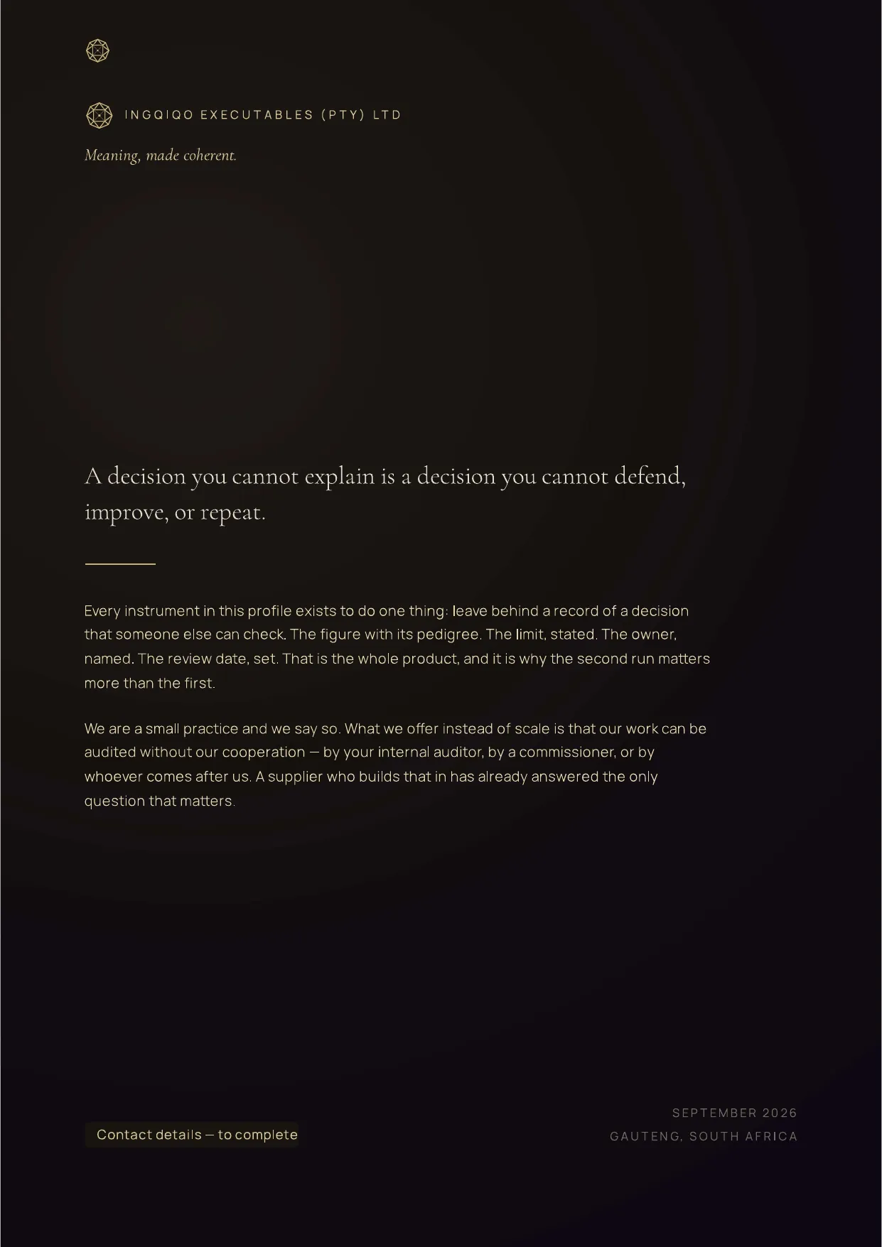Company Profile, page 28