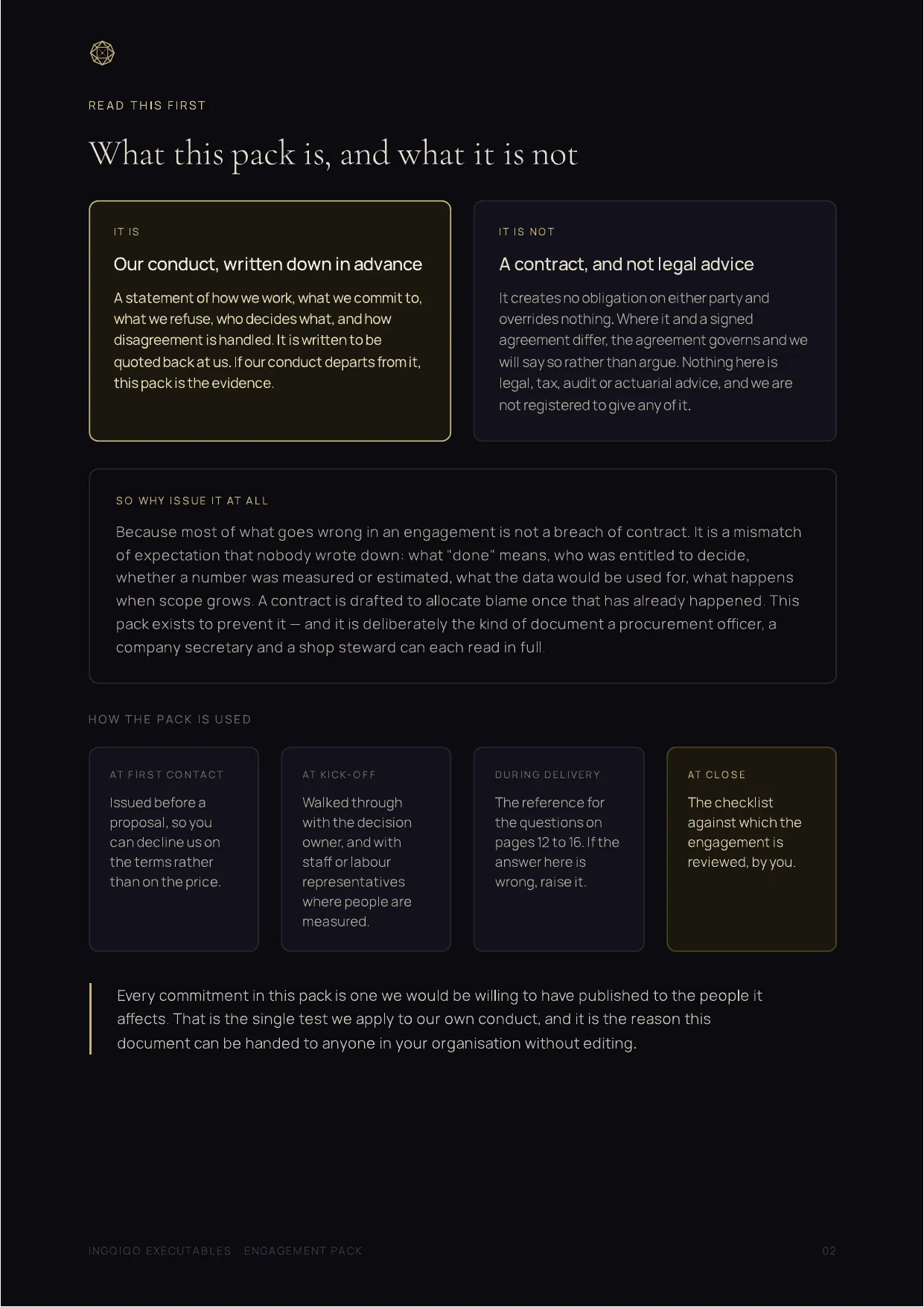 Engagement Pack, page 2