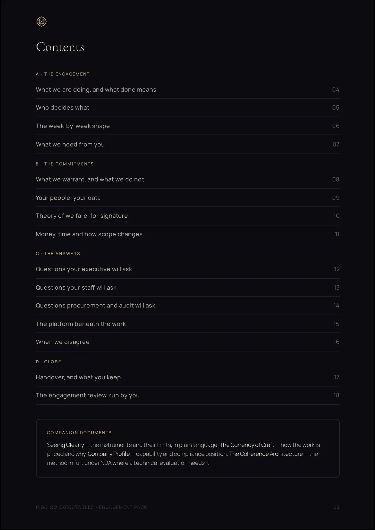 Engagement Pack, page 3